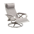 Contemporary Adjustable Recliner Chair with Swivel Base and Cushioned Headrest