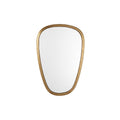 Elegant Gold-Framed Wall Mirror with Unique Tear Drop Shape
